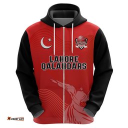 custom text and number lahore qalandars cricket pakistan lq champions red hoodie