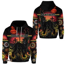 custom personalised penrith zip hoodie indigenous panthers anzac day lest we forget 03