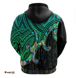 custom aotearoa papua shell hoodie maori tribal pattern