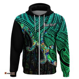 custom aotearoa papua shell hoodie maori tribal pattern
