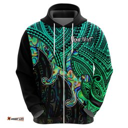 custom aotearoa papua shell hoodie maori tribal pattern