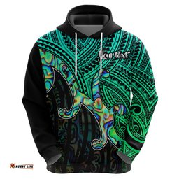 custom aotearoa papua shell hoodie maori tribal pattern