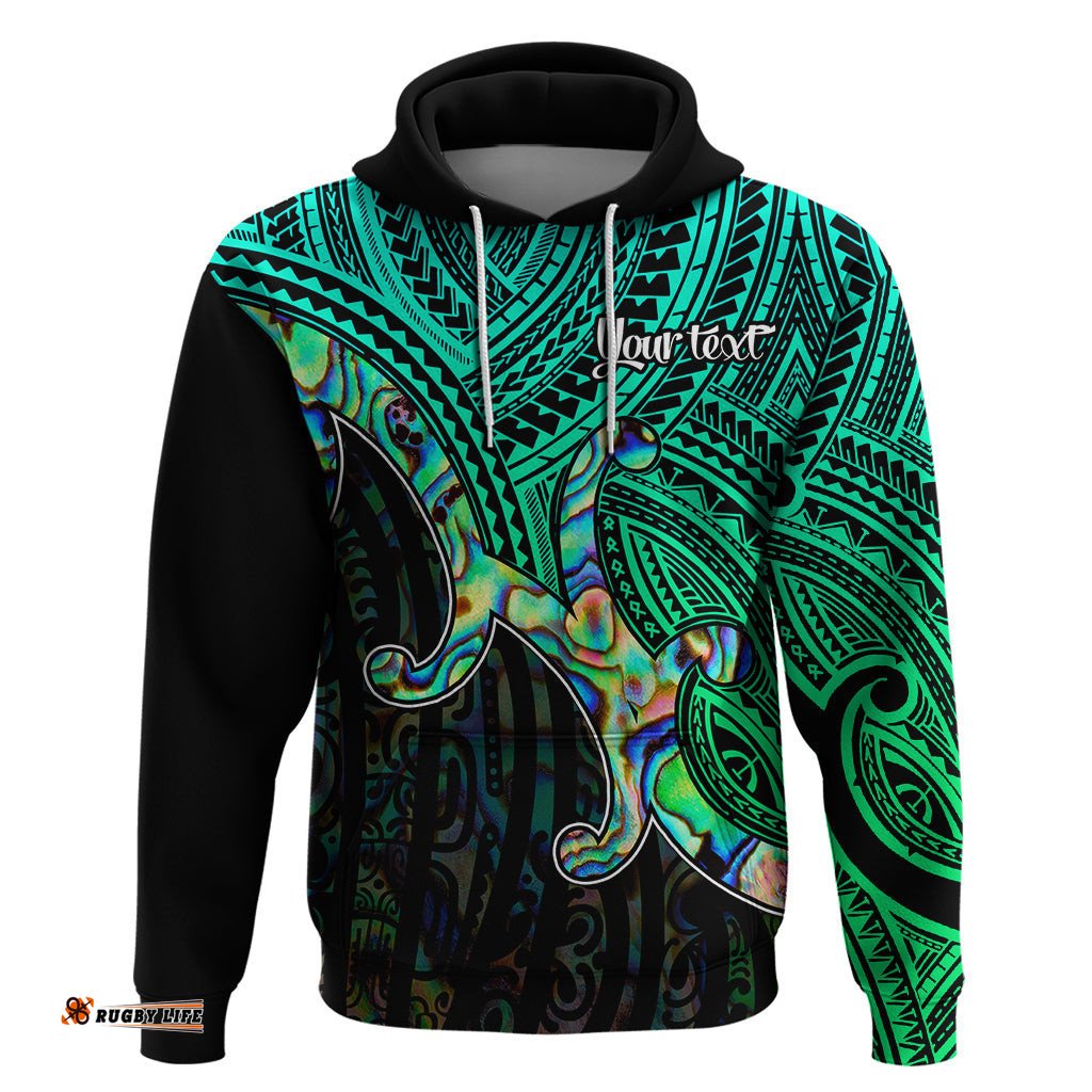 custom aotearoa papua shell hoodie maori tribal pattern