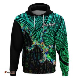 custom aotearoa papua shell hoodie maori tribal pattern