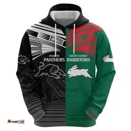 custom rabbitohs panthers hoodie nrl tribal half style