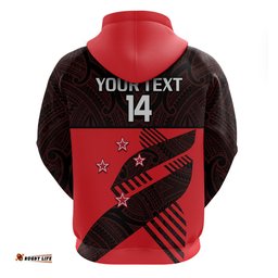 custom text and number aotearoa netball mainland tactix go girls hoodie