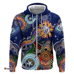 custom naidoc week 2024 western bulldogs hoodie australia aboriginal dot painting