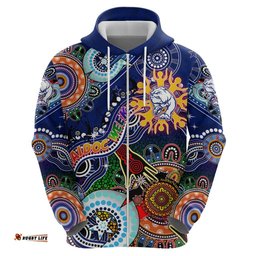 custom naidoc week 2024 western bulldogs hoodie australia aboriginal dot painting