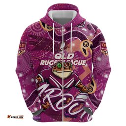personalized qld rugby league hoodie maroons aboriginal art