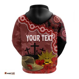 sydney swans football anzac hoodie aboriginal mix slouch hat