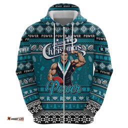 personalized power football xmas hoodie australia afl mascot