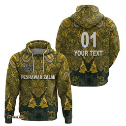 custom personalised peshawar zalmi hbl psl t20 cricket pride version hoodie