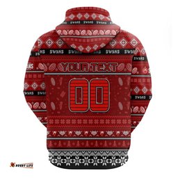 personalized swans football xmas hoodie australia afl mascot