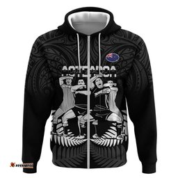 new zealand silver fern rugby hoodie haka dance with aotearoa maori pattern