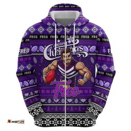 personalized freo football xmas hoodie australia afl mascot
