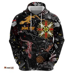 lizard aboriginal australia hoodie