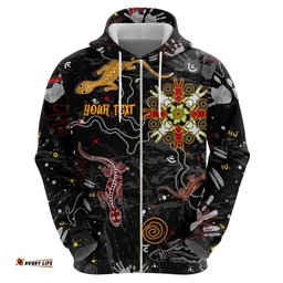 lizard aboriginal australia hoodie