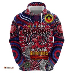 custom melbourne demons naidoc week 2024 hoodie mascot football