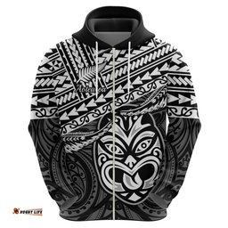 personalised matariki new zealand hoodie maori new year tiki black version
