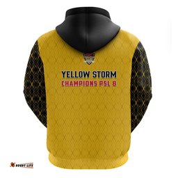 peshawar zalmi cricket pakistan yellow storm champions hoodie