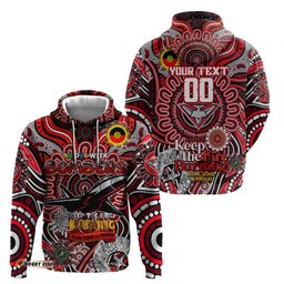 custom essendon bombers naidoc week 2024 hoodie mascot football