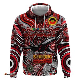 custom essendon bombers naidoc week 2024 hoodie mascot football