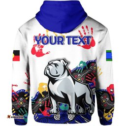 custom personalised naidoc bulldogs all over hoodie aboriginal hand