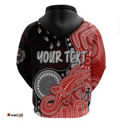 personalised naidoc week afl swans hoodie aboriginal dot art lizard mix boomerang