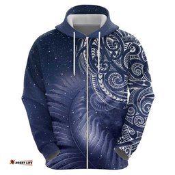 new zealand galaxy fern hoodie