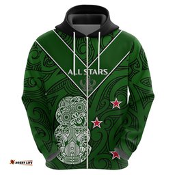 custom text and number aotearoa rugby hoodie all stars new zealand tiki maori