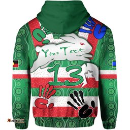 custom personalised rabbitohs naidoc week zip hoodie heal country