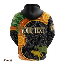 personalised australia indigenous naidoc week with kangaroos hoodie