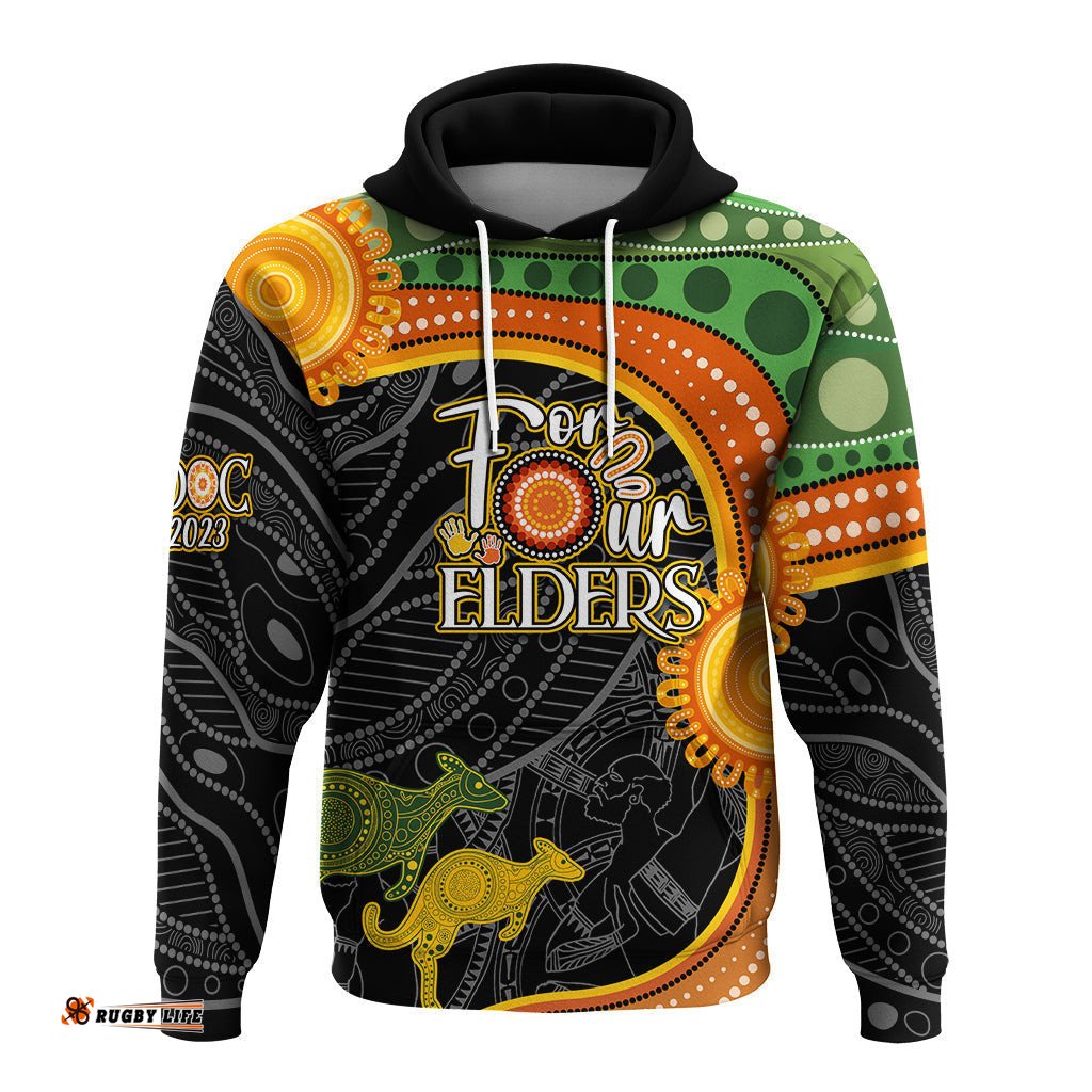 personalised australia indigenous naidoc week with kangaroos hoodie