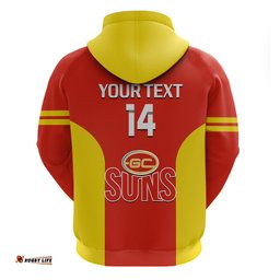 personalised gold coast football hoodie go suns sporty style