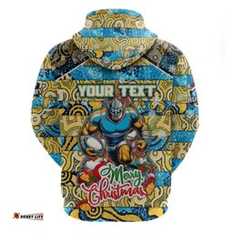 custom titans rugby merry christmas hoodie indigenous australian art