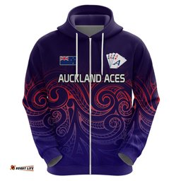 custom text and number new zealand auckland cricket hoodie maori traditional ethnic style