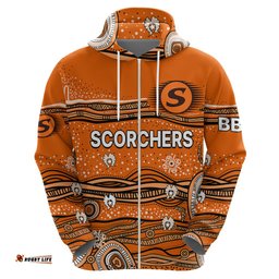 custom text and number australia scorchers cricket hoodie indigenous