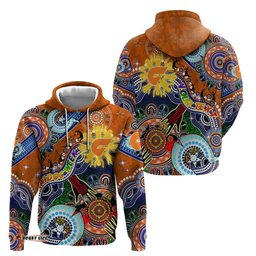 custom naidoc week 2024 gws giants hoodie australia aboriginal dot painting