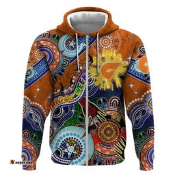 custom naidoc week 2024 gws giants hoodie australia aboriginal dot painting
