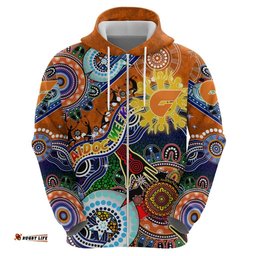 custom naidoc week 2024 gws giants hoodie australia aboriginal dot painting