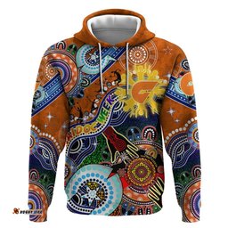 custom naidoc week 2024 gws giants hoodie australia aboriginal dot painting