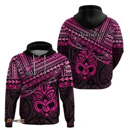 personalised matariki new zealand hoodie maori new year tiki pink version
