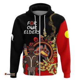 naidoc indigenous zip up with pullover hoodie australia map with golden wattle