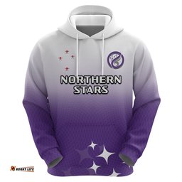 custom text and number aotearoa northern stars netball sporty style hoodie