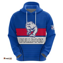 afl bulldogs football hoodie simple style