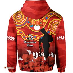 gold coast football anzac hoodie suns aboriginal mix poppy camouflage