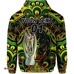 custom personalised penrith panthers hoodie indigenous premiers trophy custom text and number