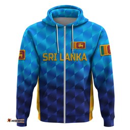 custom personalised sri lanka cricket hoodie the lions unique gradient blue