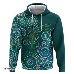 green platypus aboriginal art hoodie