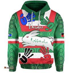 custom personalised rabbitohs naidoc week hoodie heal country